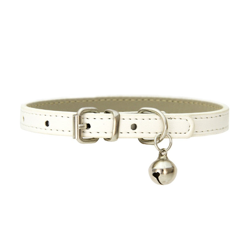 Leather Small Cat Bell Collar