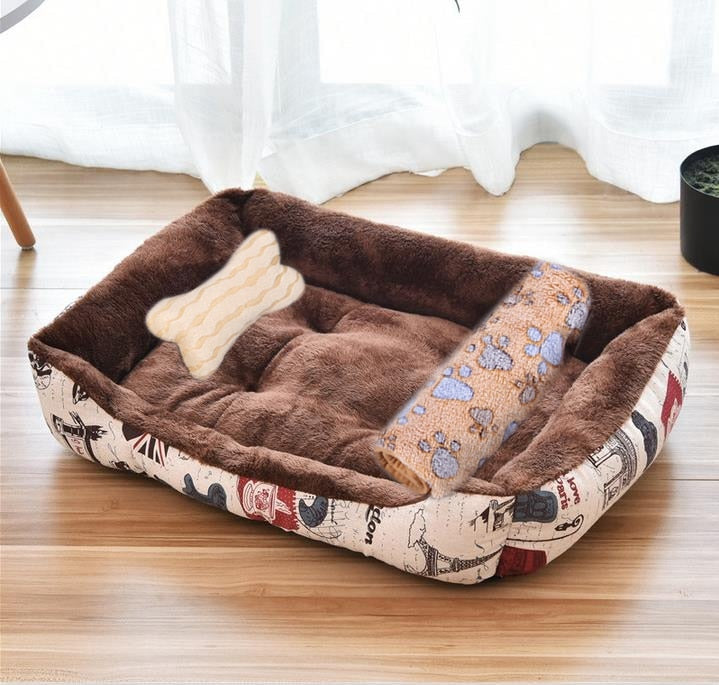 Dog Candy-colored Square Warm Bed