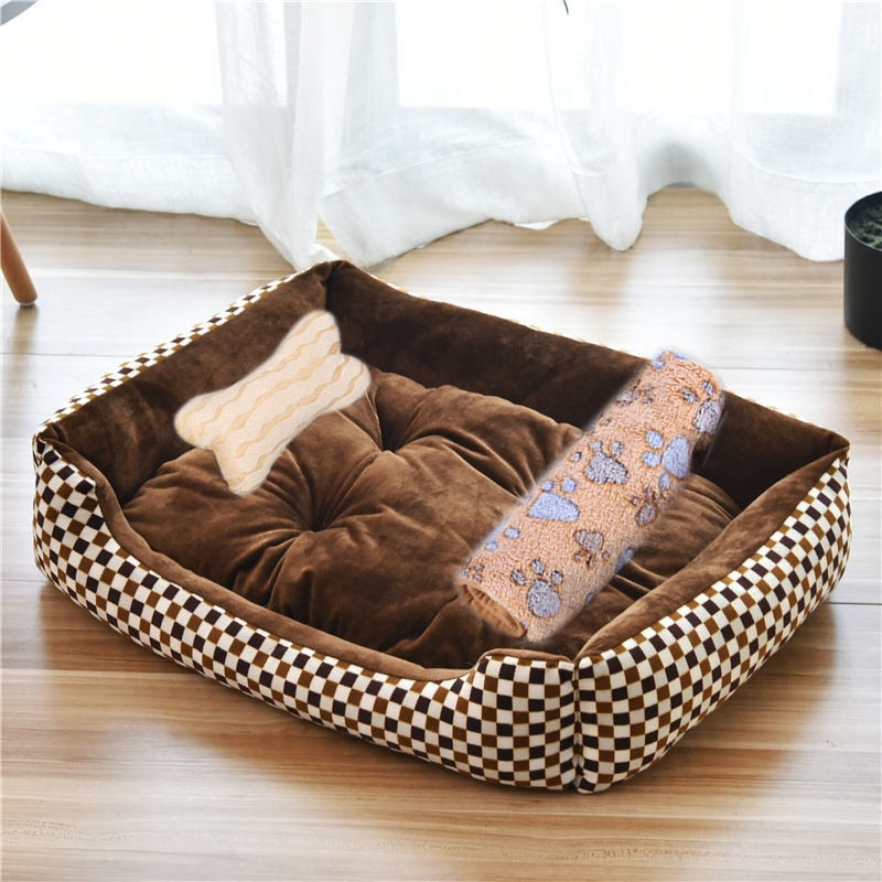 Dog Candy-colored Square Warm Bed