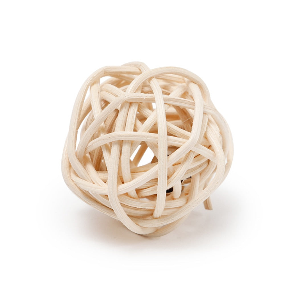 Cat Toy Pet Rattan Ball