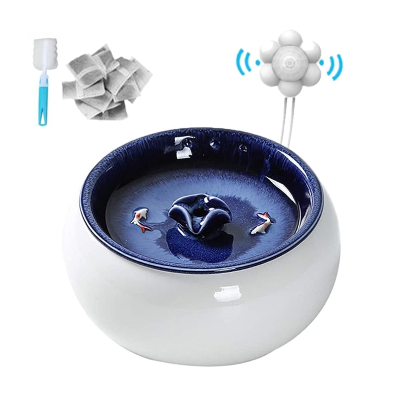 Electric Ceramic Cat Water Fountain