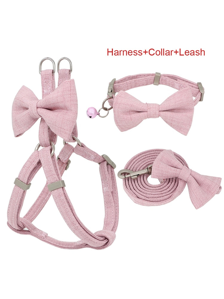 Dog Cute Bow Double Layer Harness