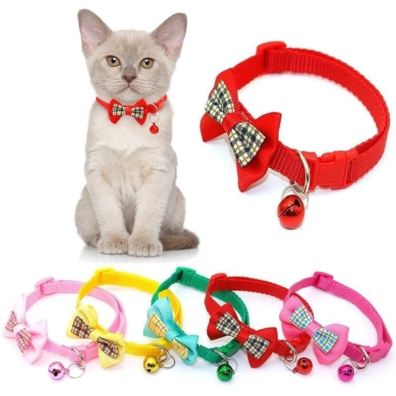 Cat Small Bell Collar Bow