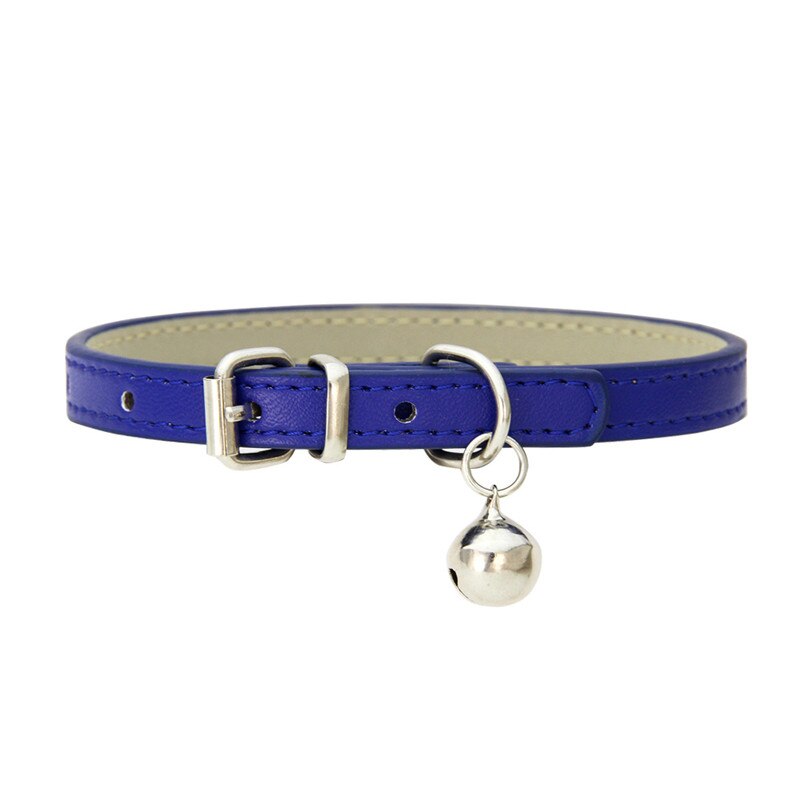 Leather Small Cat Bell Collar