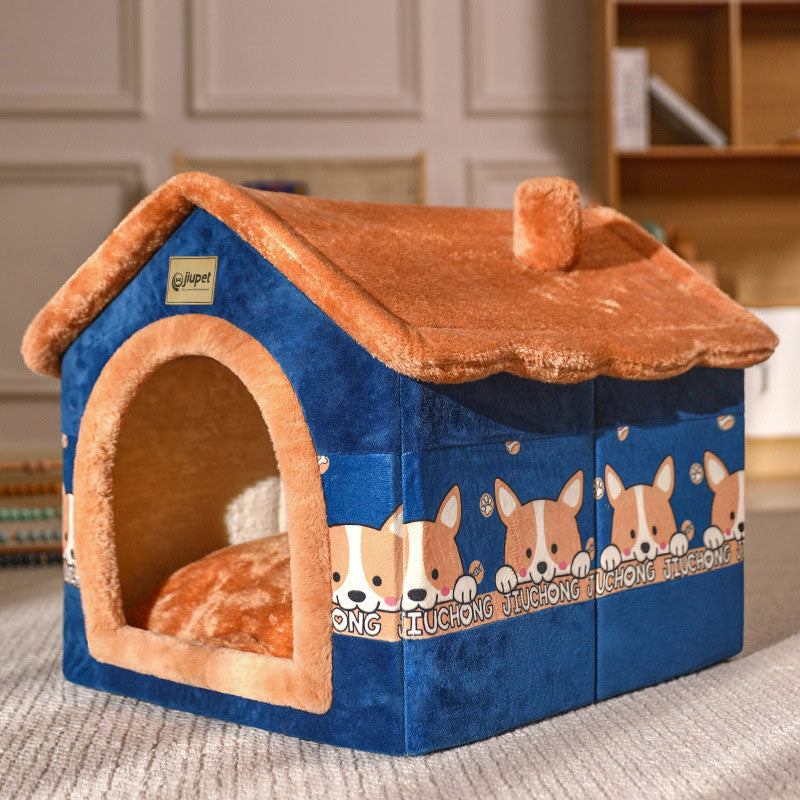 Foldable Dog House Kennel Bed