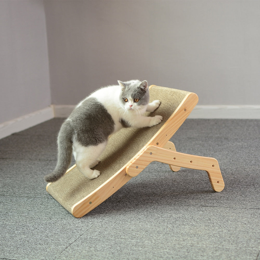 Wooden Cat Scratcher Scraper Bed