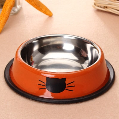 Multicolor Stainless Steel Dog Bowl