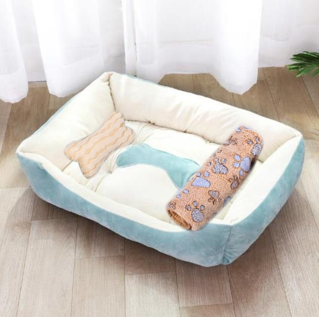 Dog Candy-colored Square Warm Bed