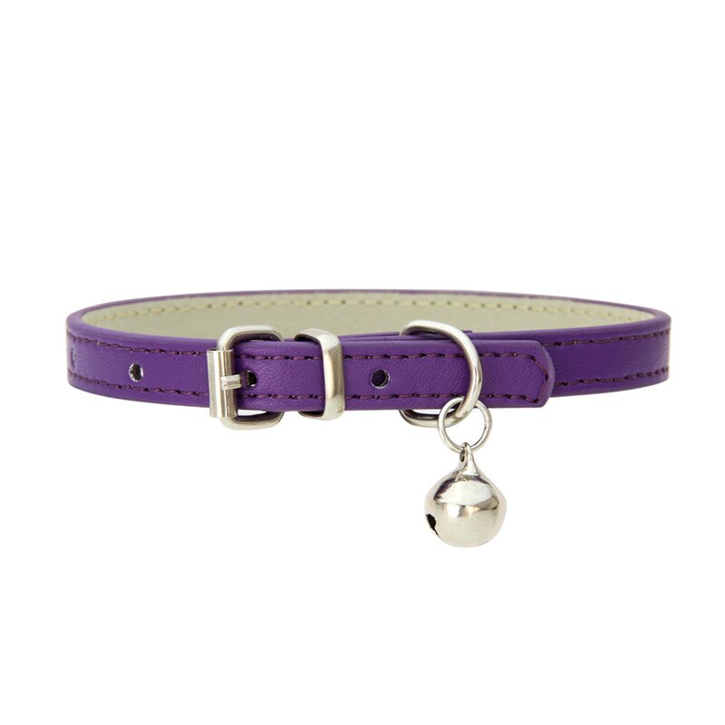 Leather Small Cat Bell Collar