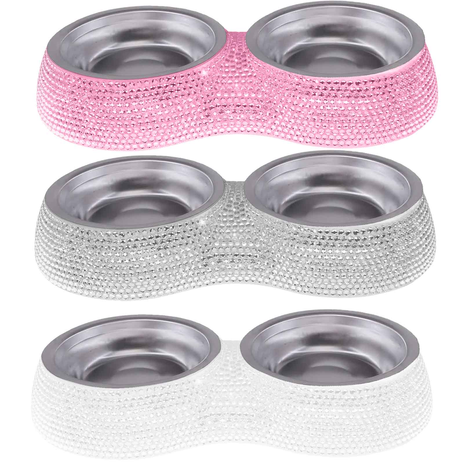 Bling Bling Rhinestone Dog Food Bowl