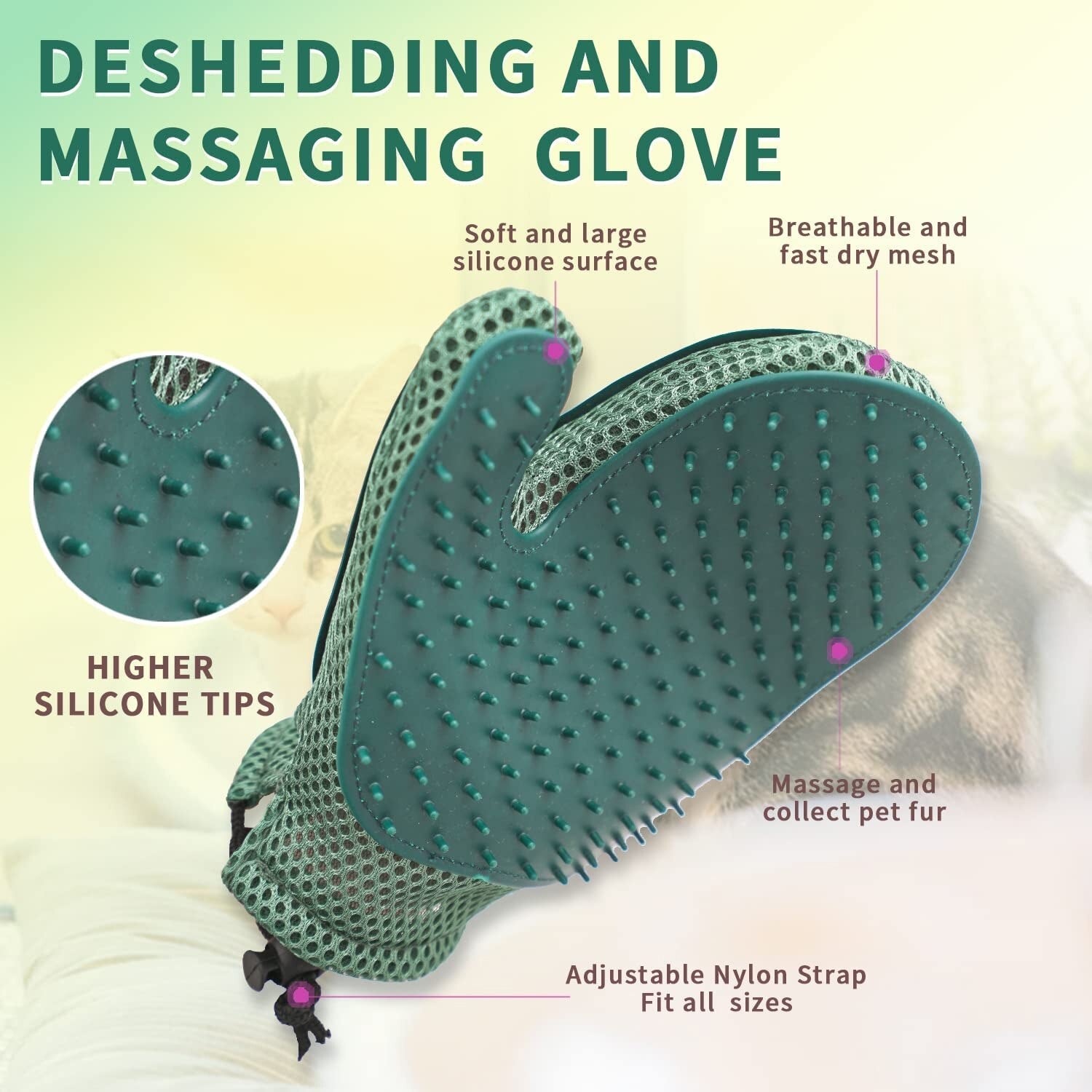 2 in 1 Pet Grooming Glove