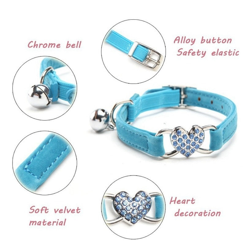 Dog Crystal Elastic Collar