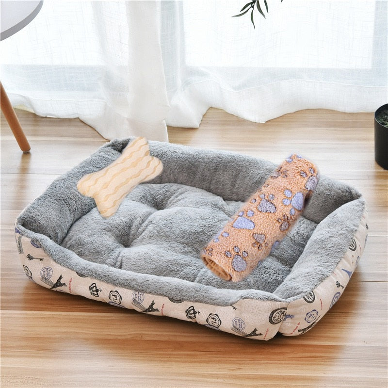 Dog Candy-colored Square Warm Bed