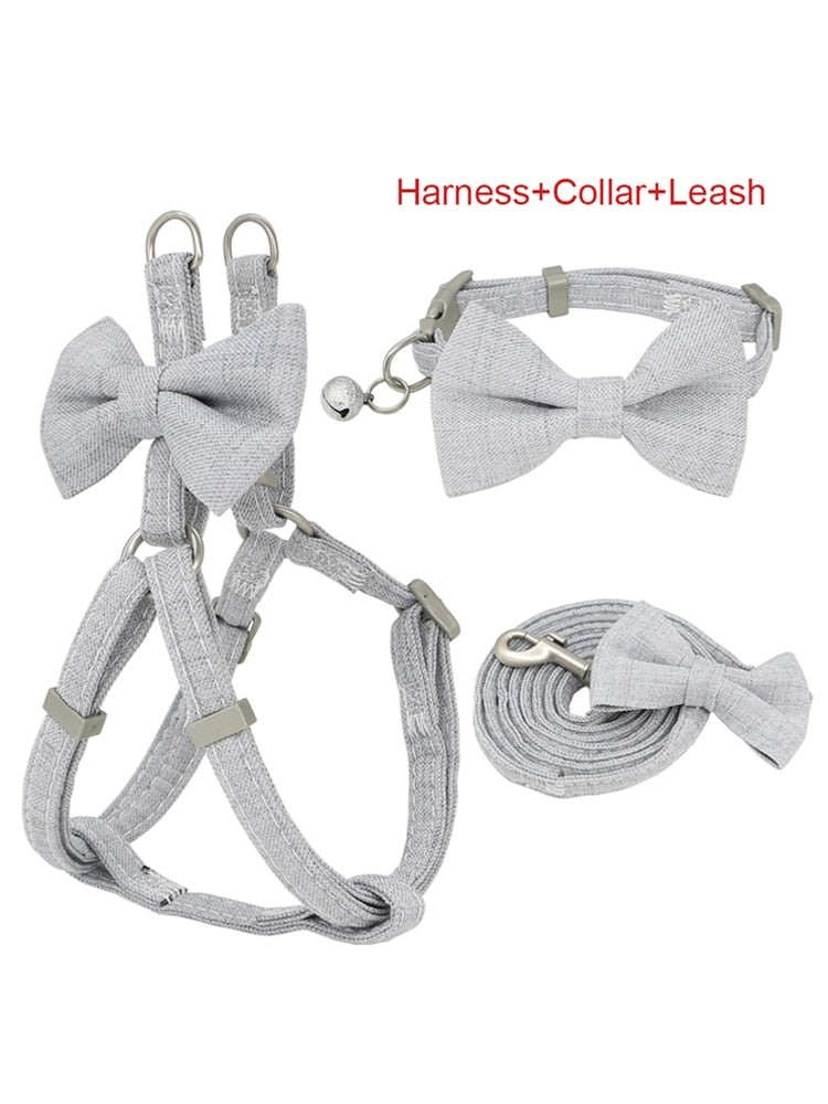 Dog Cute Bow Double Layer Harness