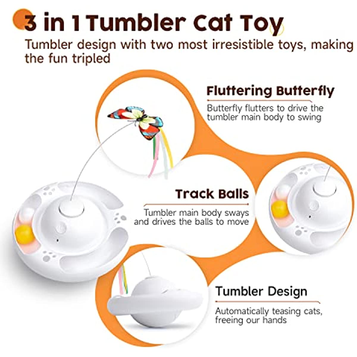 Tumbler Cat Toys 3 in 1