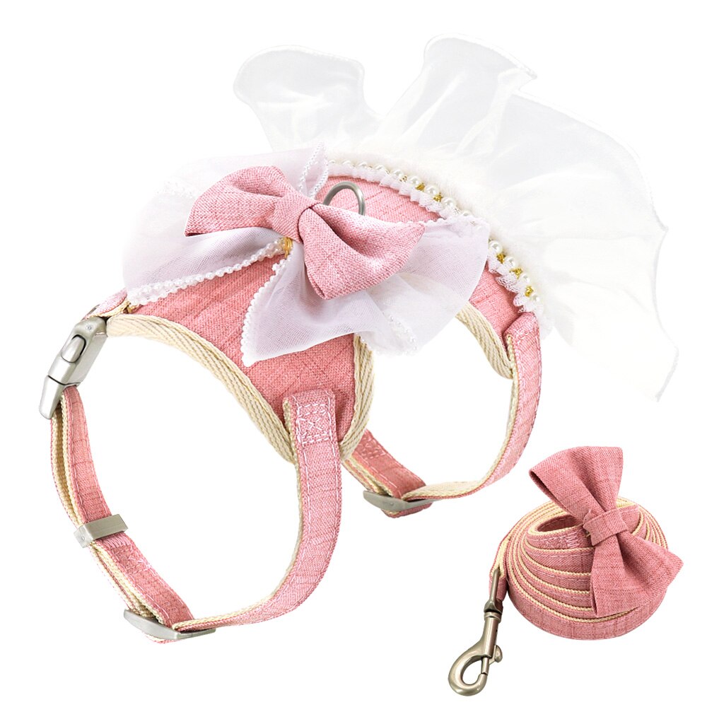 Bowknot Cat Harness Leash