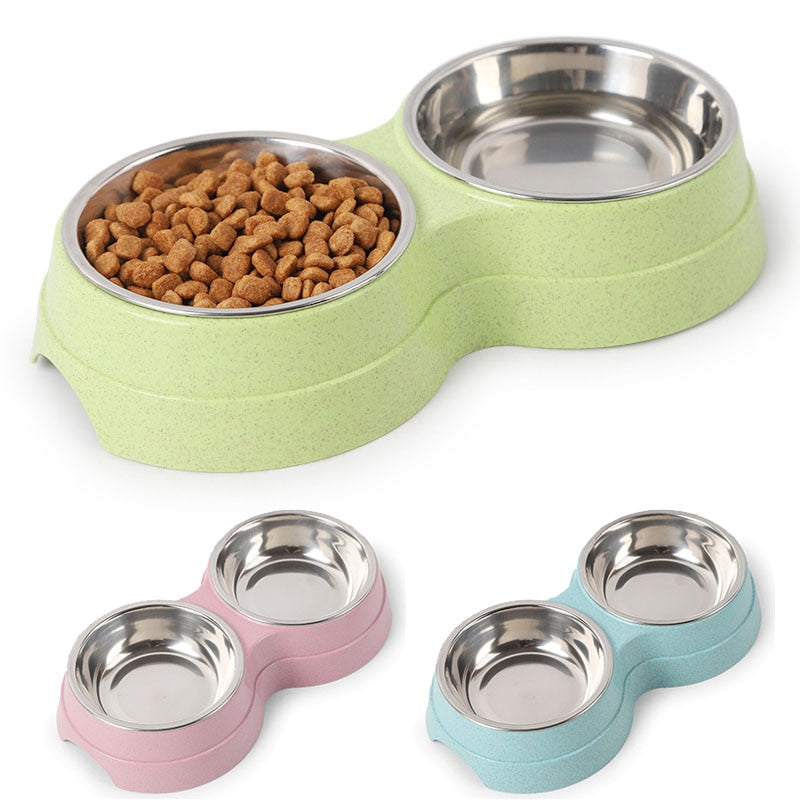 Pet Double Bowls Set