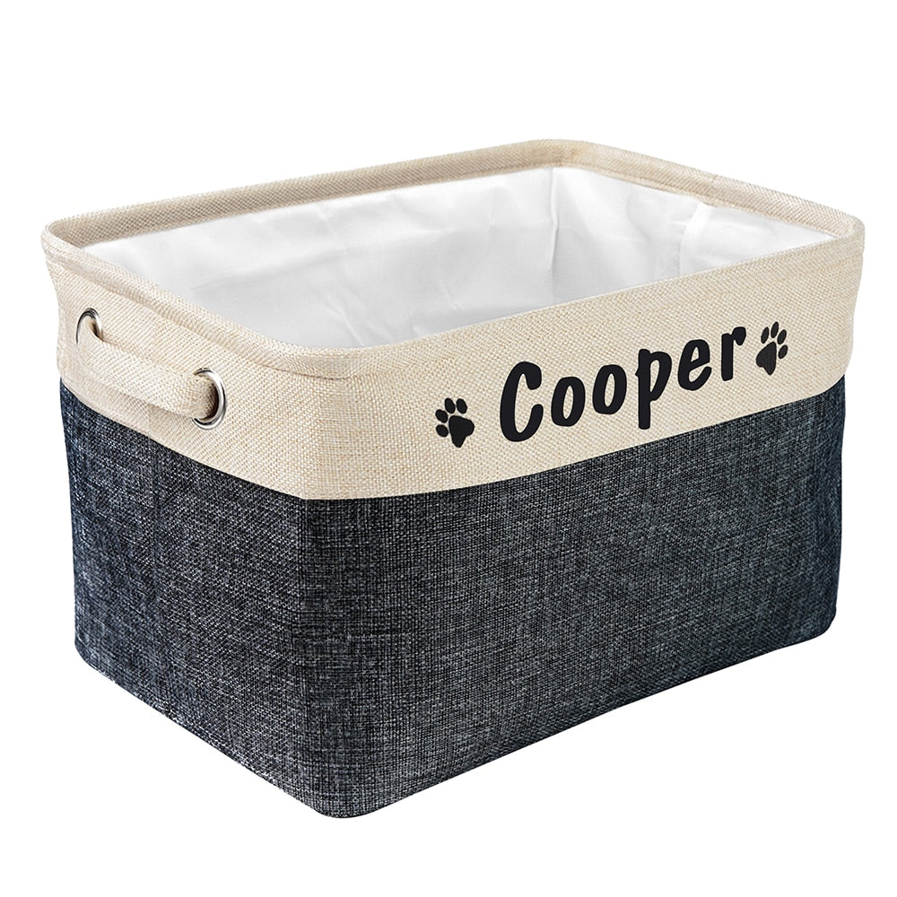 Personalized Dog Toys Storage Basket