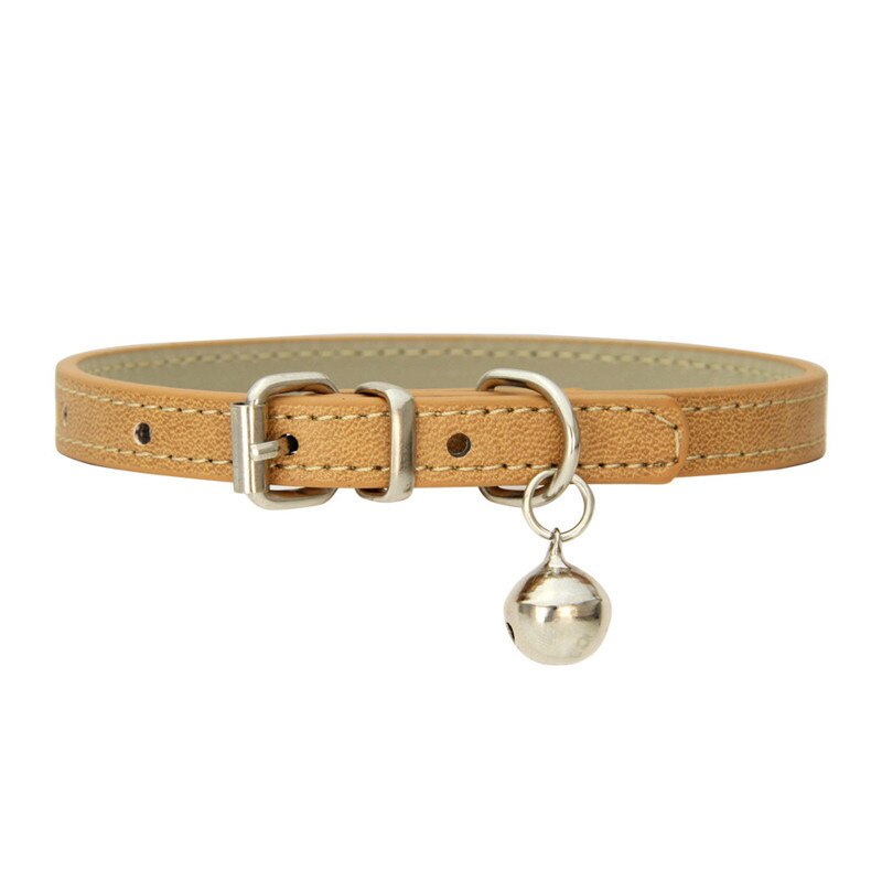 Leather Small Cat Bell Collar