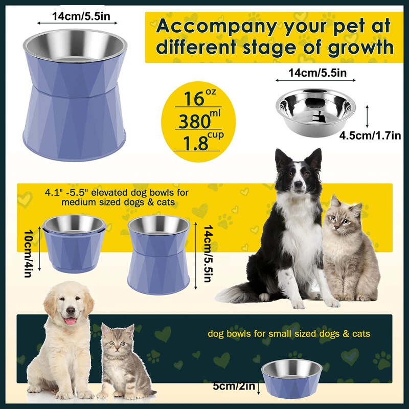 Stainless Steel Elevated Pet Bowl