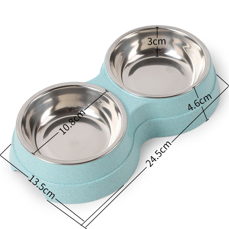 Pet Double Bowls Set