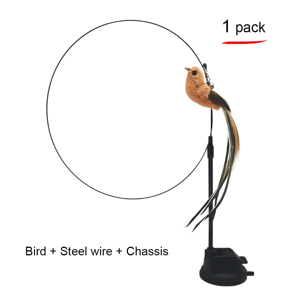 Simulation bird cat stick