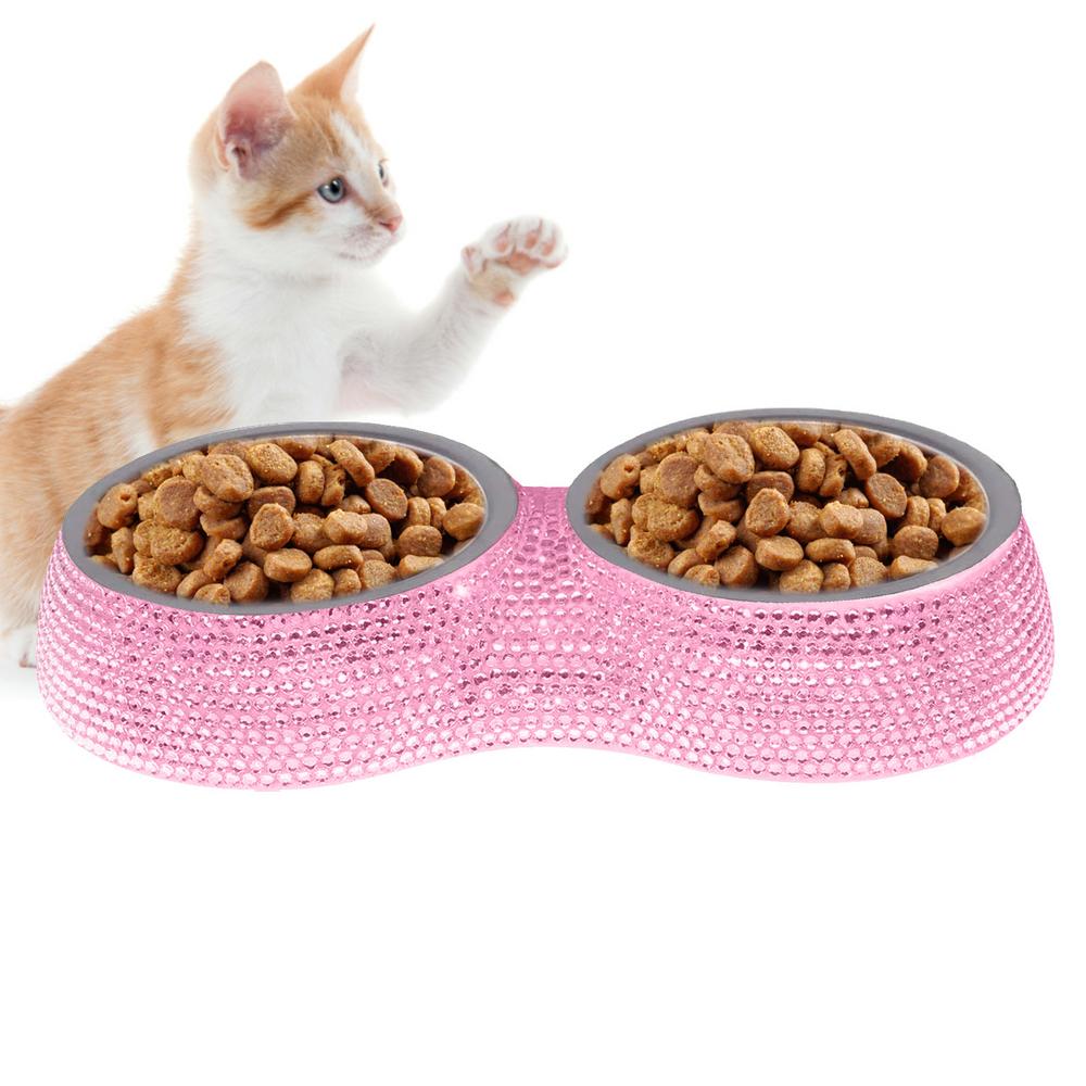 Bling Bling Rhinestone Dog Food Bowl