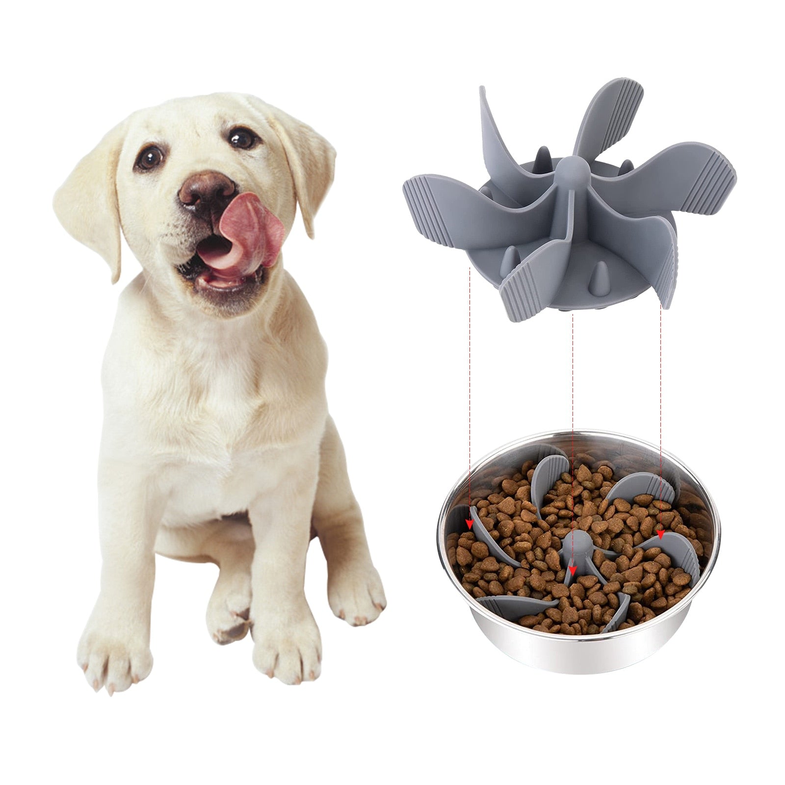 Dog Spiral Slow Feeder Dish Insert