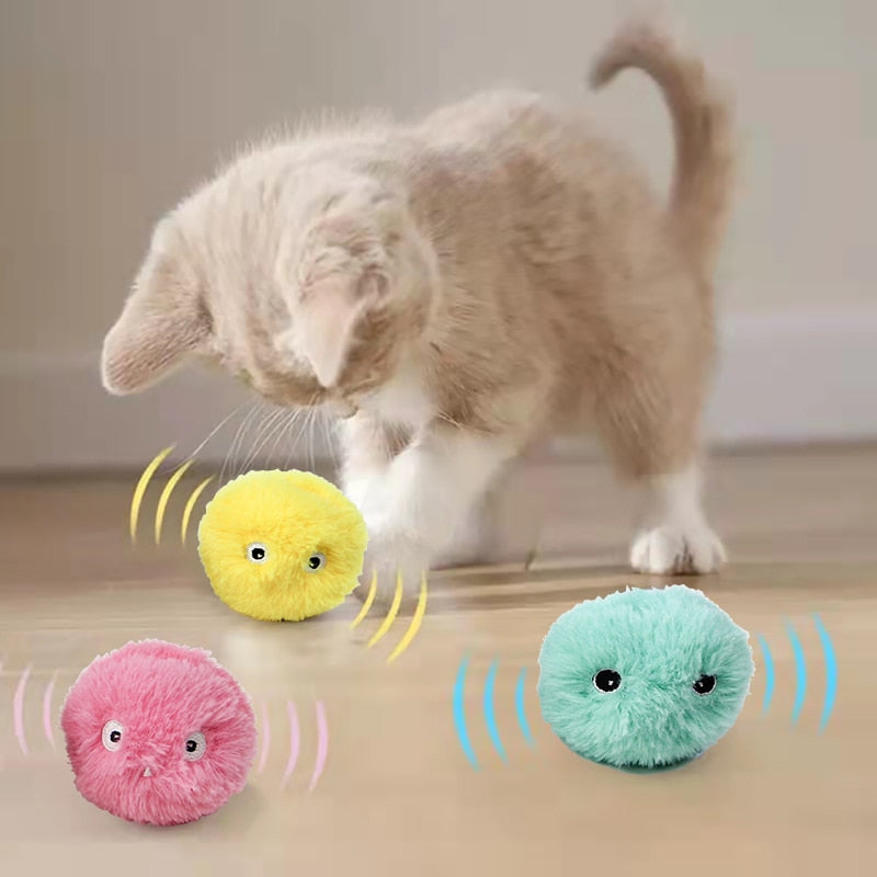 Cat Electric Plush Ball Training Toy