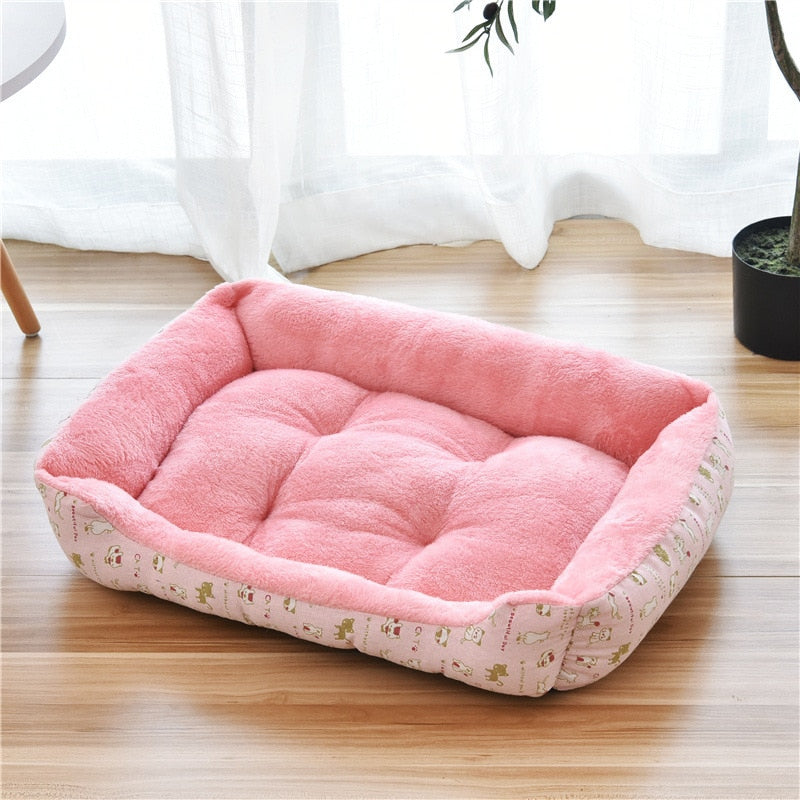 Dog Candy-colored Square Warm Bed