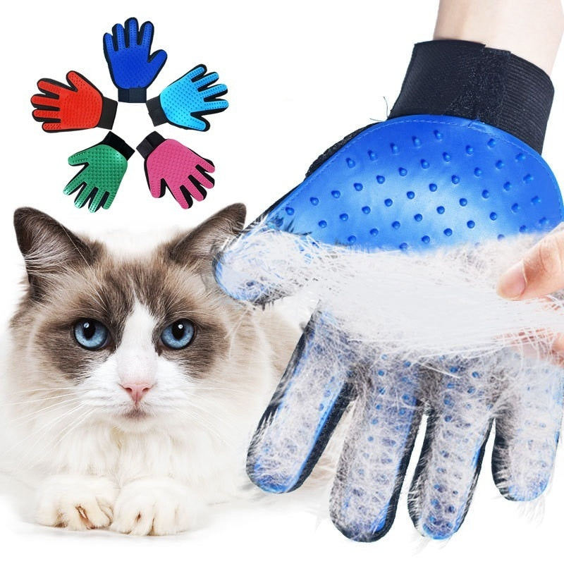 Cat grooming gloves