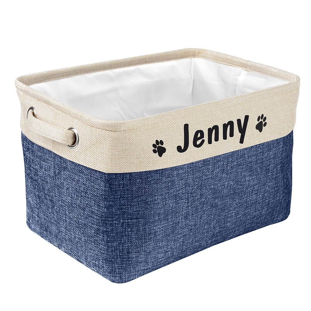 Personalized Dog Toys Storage Basket