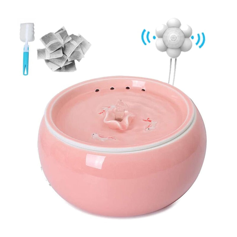 Electric Ceramic Cat Water Fountain