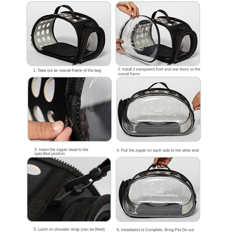 Cat Outdoor Travel Breathable Handbag