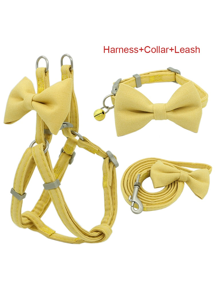 Dog Cute Bow Double Layer Harness