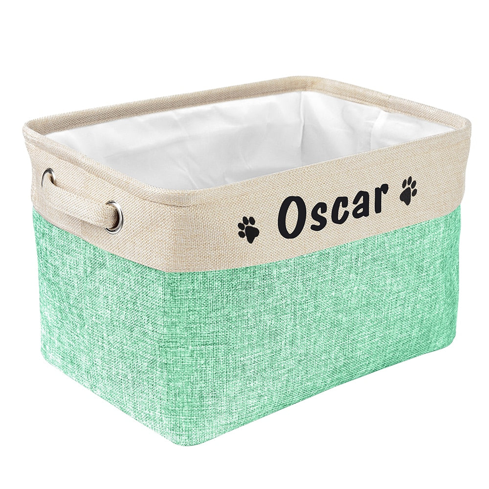 Personalized Dog Toys Storage Basket