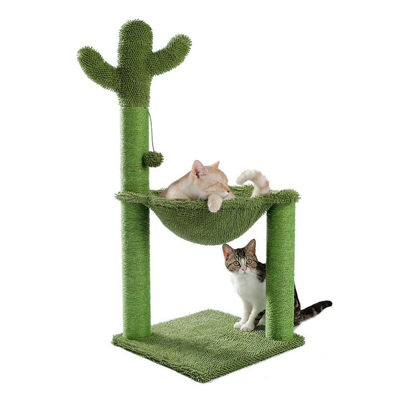 Cute Cactus Cat Scratching Tree